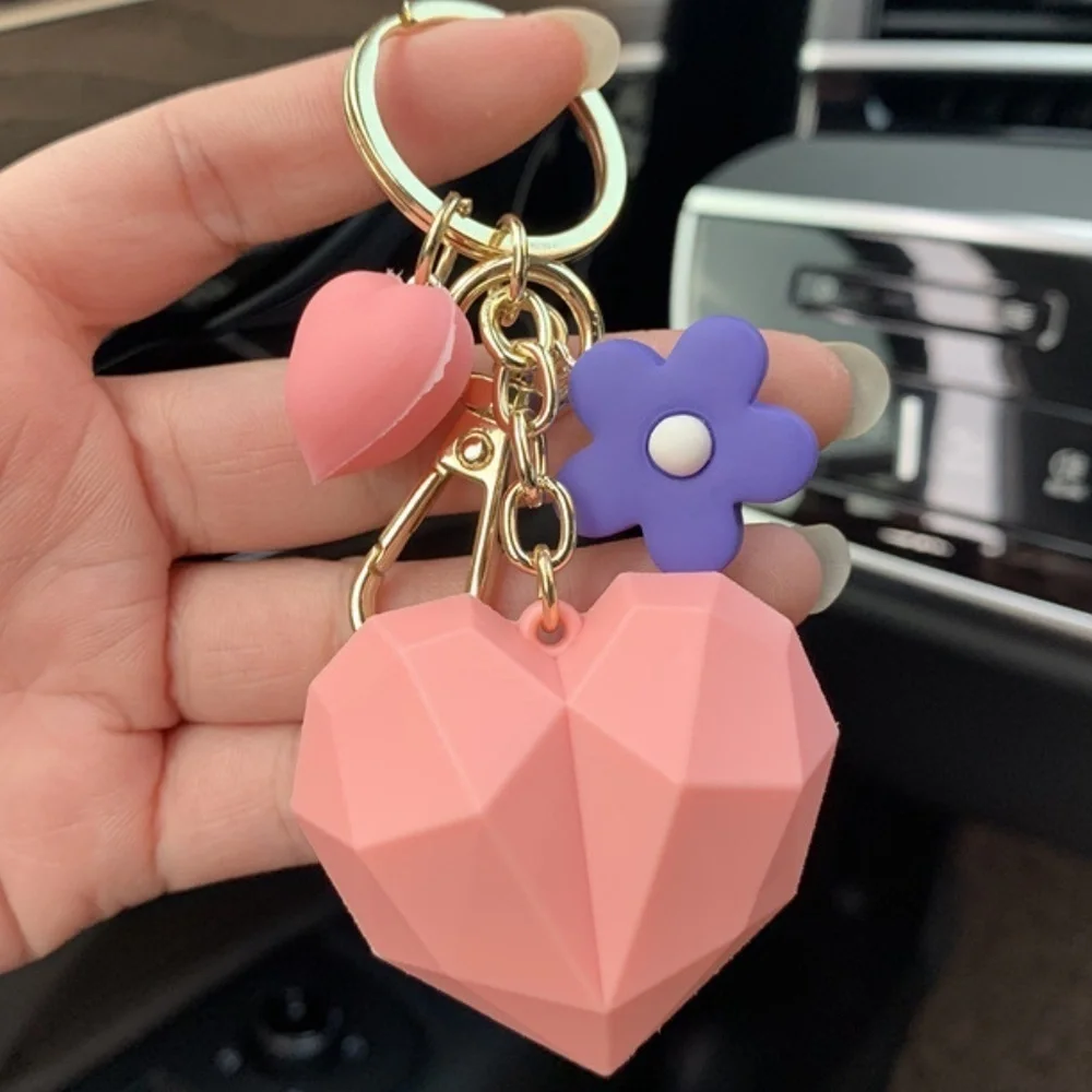 *ACACIA* Pink Heart Fashion Pendant Keychain Ring